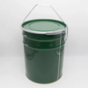 20 Litre Bucket Empty Metal Paint Bucket Tin Metal Tinplate Paint Storage Can Chemical Resistant Metal Can for Paint Package