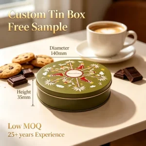 200-1500ml Round Food Grade Tinplate Can for Cookies, Snacks, Candy, and Bread