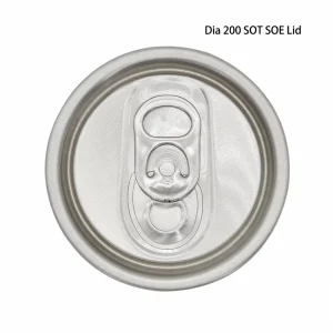 200 Aluminum Beverage Can Lid with Stay-On Tab