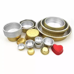 200ml Aluminum Foil Baking Cups with PP Plastic Lid, Oven-Safe, Recyclable, Smooth-Wall, Food-Grade
