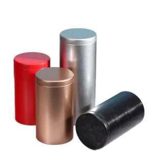 200ml Cylinder Tin Can Offset Printing Tin Plate Powder Coated Cookies Chewing Gum Olive Oil Custom Empty Tin Box