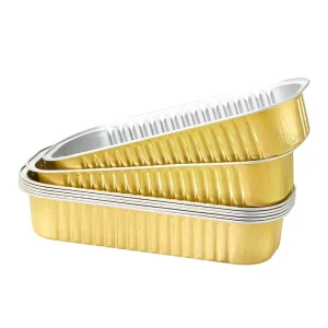 200ml Rectangular Aluminum Foil Cupcake and Mini Loaf Pans with Plastic Lids