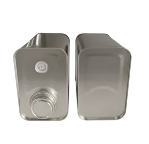 200ml Square Tinplate Can with Twist Lid and One Way Air Valve for Coffee Tea Paint Food Storage (200g Capacity)