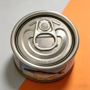 202# 52.3 mm Silver Chrome Aluminum Paste EOE Easy Open Can Covers Food Grade Canned Fish