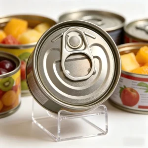 202# 52.3 mm Silver Chrome Plated Aluminum Paste Easy Open End EOE Can Tops for Canned Fish