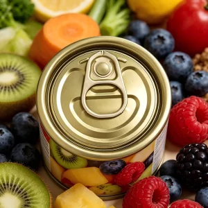202# 52.3 mm TFS Chrome Plated White Enamel Gold Pull Tab Easy Open Can Cap Metal Can Tops for Ketchup Packaging