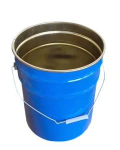 20L Round Open-Head Tinplate Bucket with Lid Leak-Proof Metal Pail for Paint Motor Oil and Industrial Liquid Storage
