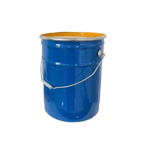 20L Round Tinplate Bucket with Metal Handle and Lid Leak-Proof Anti-Corrosion Chemical Paint Pail OEM Factory