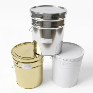 20L UN Approved Empty Metal Paint Can Chemical Grease Round Metal Tin Can Bucket with Lid Metal Dum for Factory Use