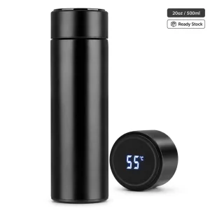20oz 500ml Smart Temperature Display 304 Stainless Steel Insulated Vacuum Flask with Custom Logo