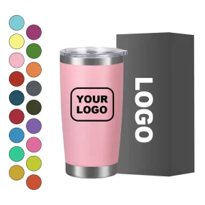 20oz Camping Drinking Double Wall Stainless Steel Vacuum Thermal Insulated Reusable Car Cups Coffee Travel Mug With Li