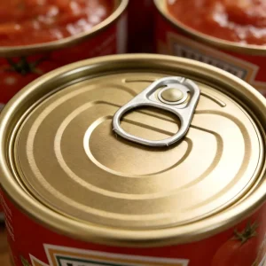 214# 69.9 mm White Enamel Chrome EOE Easy Open Can Covers Food Grade Tomato Paste Cans