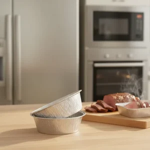 240ml Round Food-Grade Disposable Aluminum Foil Containers