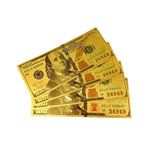 24K Gold Foil $100 Banknote Currency Note