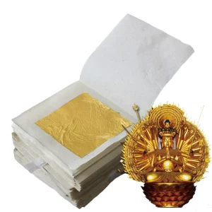 24K Pure Edible Gold Leaf Foil Sheets for Decoration