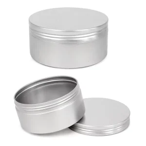 250G Empty Aluminum Tin Cans Colorful Printed Metal Jars with Screw Top Premium Containers for Cosmetic Sample Packaging