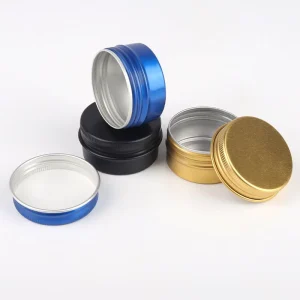 250g Aluminum Metal Jar Container Tin Can Aluminum Jar Empty Box Tin Can Screw Top Tin Can