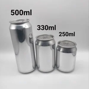 250ml 330ml 500ml Food Grade Aluminum Tin Cans Craft Beer Cans Beverage Metal Cans Custom Logo Printing Available