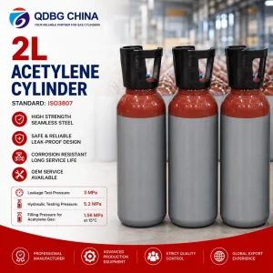 2L Dissolved Acetylene Cylinder C2H2 Gas Bottle for Welding and Cutting