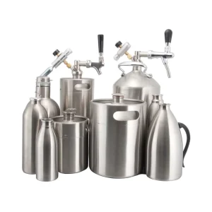 2L Stainless Steel Beer Growler Mini Keg with Dispenser System