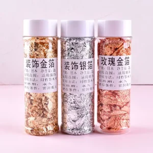 2g Cake Gold Foil Paper Gold Leaf Foil Sheets Gilding Metal Foil for Cake Dessert Decoration Gold Leaf