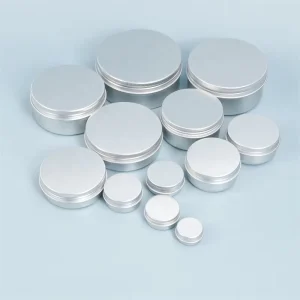 2oz 4oz 6oz 8oz 10oz Round Aluminum Empty Tin Can Travel Reusable Aluminum Jar Metal Container for Cosmetic Cream