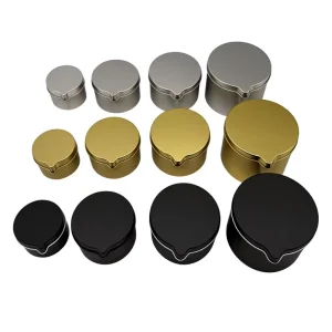 2oz 4oz 6oz Mini Empty Round Candle Jar Black Silver Metal Tin Can for Candle Packaging