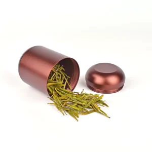 2oz Round Tinplate Metal Tin with Custom Screw Cap for Matcha, Black Tea, and Snacks