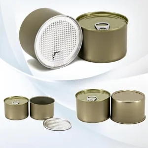2pcs 73mm Diameter 50mm Height Tinplate Metal Cans 165ml Capacity for Food Storage