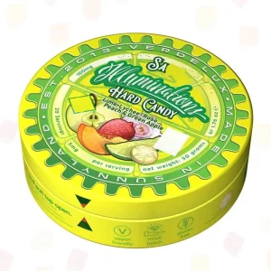 3-Inch Diameter Round Airtight Child-Proof Metal Tin Can with Silicone Insert