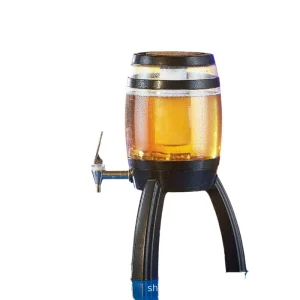 3 L Rechargeable LED Beer Keg with Rechargeable Power Supply for Commercial Food Stall Use