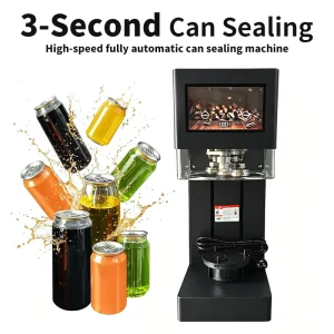 3-Second Automatic Can Sealing Machine for Dog Food, Cat Food, and Custom-Size Cans