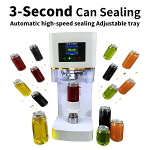3-Second Automatic Sealing Machine for Beverages and Food with Adjustable Caliber and Height, Factory Direct Sales