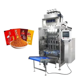 3 Side Seal Multi 4 Lane Auger Filler Gluing Fully Automatic Pouch Filling Packaging Machine for Spice Powder