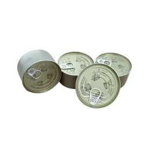 3.5g Hot Sell Clear Empty Metal Tin Self Seal Tuna Cans with Lids 100ml Tin Can Press It in Tin