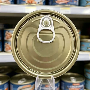 300# 72.9 mm Chrome Plated Aluminum Paste With Gold Coating Easy Open End EOE Can Tops for Meat Cans