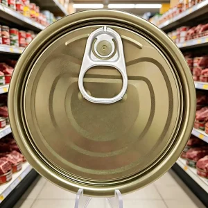 300# 72.9 mm TFS Aluminum Paste Gold Chrome Easy Open Can Lid Anti corrosion Can Covers for Canned Meat