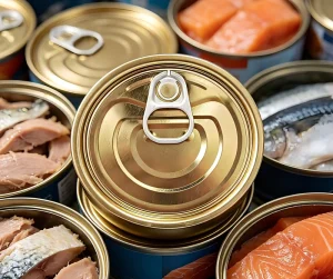 300# 72.9mm Tin-Plated Aluminum Paste Easy Open Can Cap for Tuna Cans
