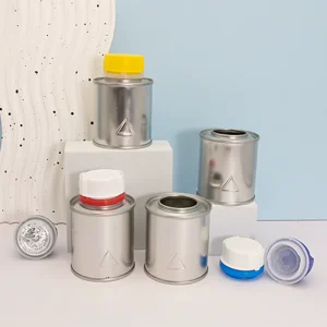 300ml Custom Empty Metal Round Tin Cans Fuel Additive Can Lubricating Oil Tin Cans Motor Oil Tin Cans with Plastic Cap
