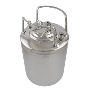 304 Stainless Steel 10L Corny Keg Ball Lock Keg with Dual Handles for Homebrew Draft Beer