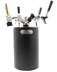 304 Stainless Steel 2L Pour-Over Dispenser with Adjustable Flow and Mini Beer Tap