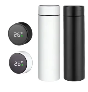 304 Stainless Steel Double Wall Vacuum Insulated 450ml Tumbler Bottle LED Temperature Display 24 Hour Thermal Performance