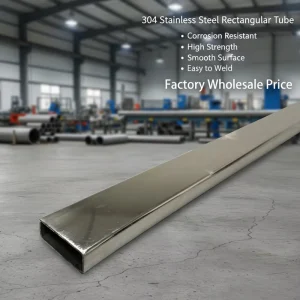304 Stainless Steel Rectangular Tube Welded ASTM A554 GB JIS EN Polished for Decoration & Industry
