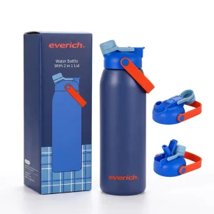 304 Stainless Steel Reusable Personalized Hiking Metal Black Custom Sports Insulated Water Bottles for Gym Adults
