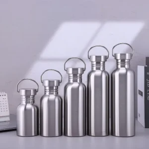 304 Stainless Steel Sports Water Bottle Large Capacity Portable Outdoor Single Layer American Wide Mouth Bottle