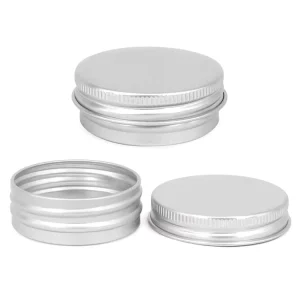 30G Mini Round Aluminum Cans and Jars Custom Metal Containers Perfectly Used for Holding Cosmetic Samples