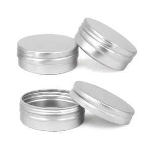 30ML Mini Round Empty Tin Cans and Aluminum Jars Black Matte Metal Containers Specially for Lip Balm Packaging