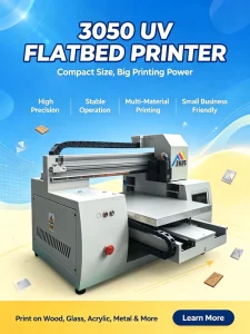 30cm A3 A4 UV Inkjet Flatbed Label Card Printer Full Automatic DX7 Printhead New 1 Year Warranty