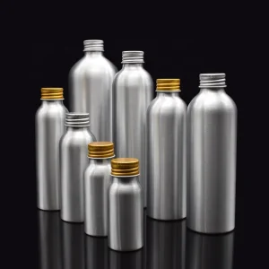 30ml-1000ml Aluminum Cosmetic Bottles Essential Oil Perfume Personal Care Packaging with Screw Cap