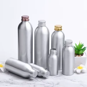 30ml 120ml 150ml 200ml 250ml Aluminium Bottle with Silver Metal Cap Essential Oil Aluminum Bottles